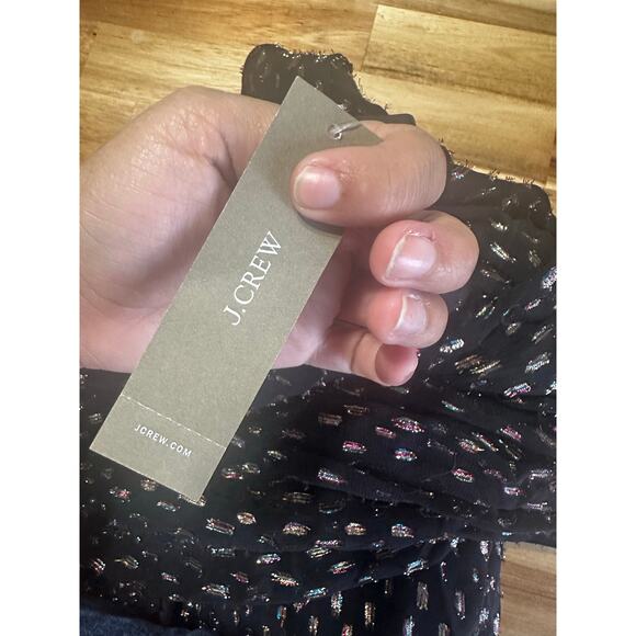 J. Crew Tie-neck blouse with rainbow Lurex - Picture 9 of 10